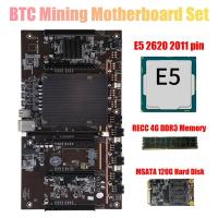 Mining Hazır Set X79 H61 BTC Miner anakart 5X PCI-E 8X 3060 3080 grafik kartı desteği ile